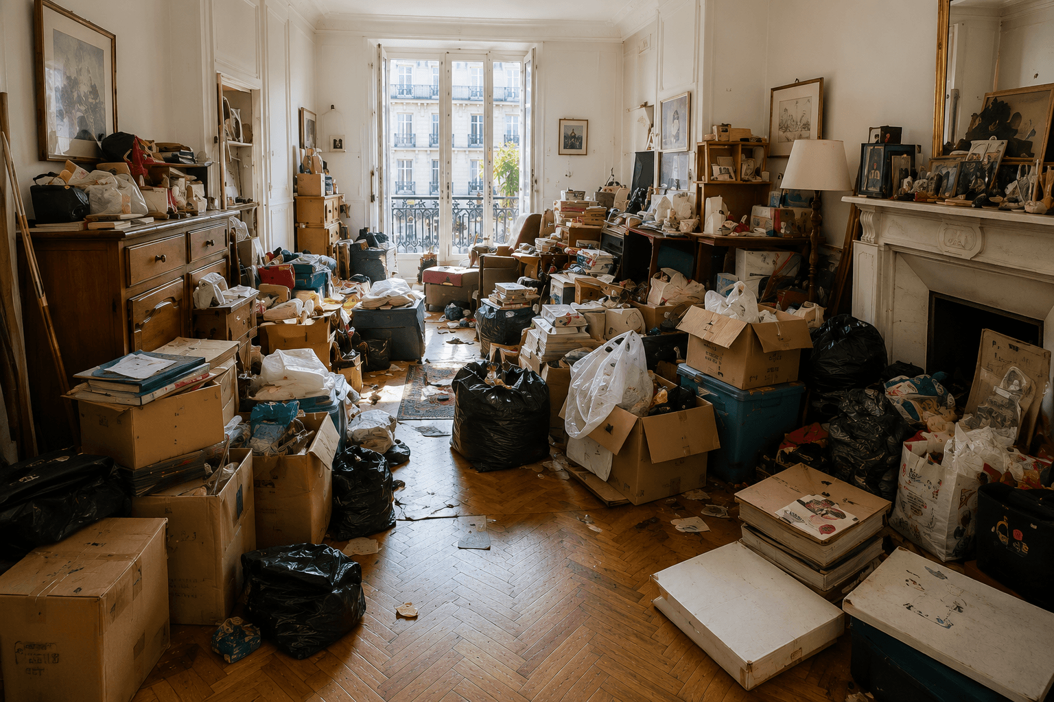 Salon vidé et propre